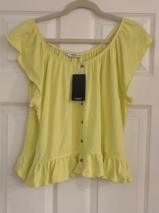 Mango Tops - Mango Tank Top Size Medium Yellow NEW With Tags